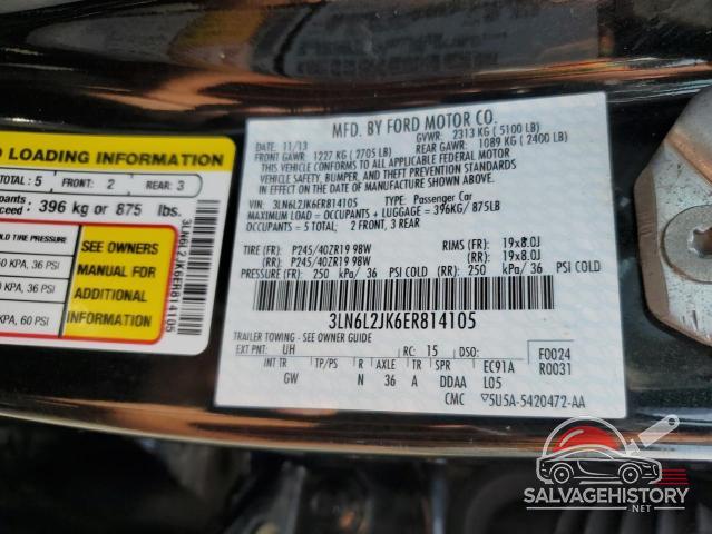 3LN6L2JK6ER814105 2014 LINCOLN MKZ photo no. 12