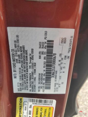 3LN6L2LU7ER800678 2014 LINCOLN MKZ photo no. 12