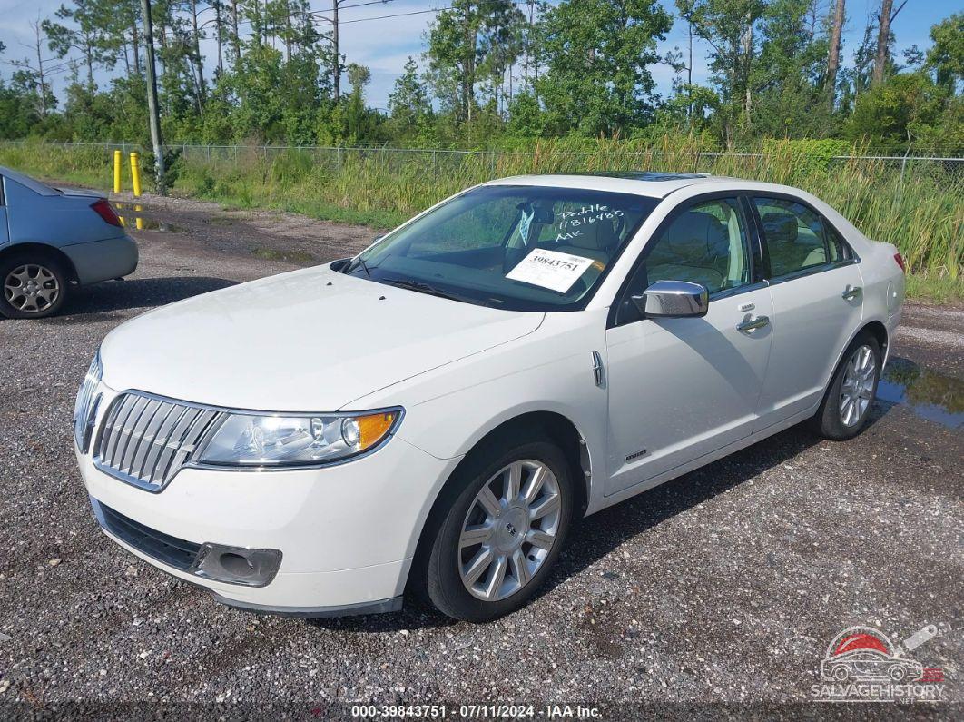 3LNDL2L32CR834264 2012 LINCOLN MKZ HYBRID photo no. 2