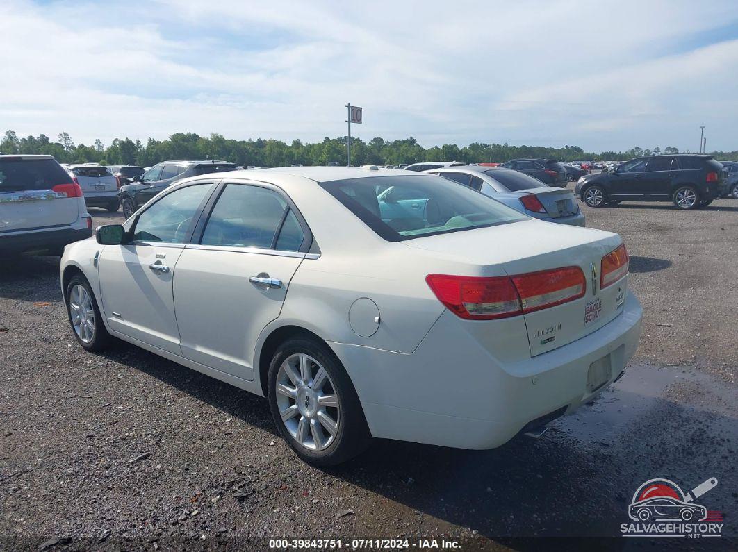 3LNDL2L32CR834264 2012 LINCOLN MKZ HYBRID photo no. 3
