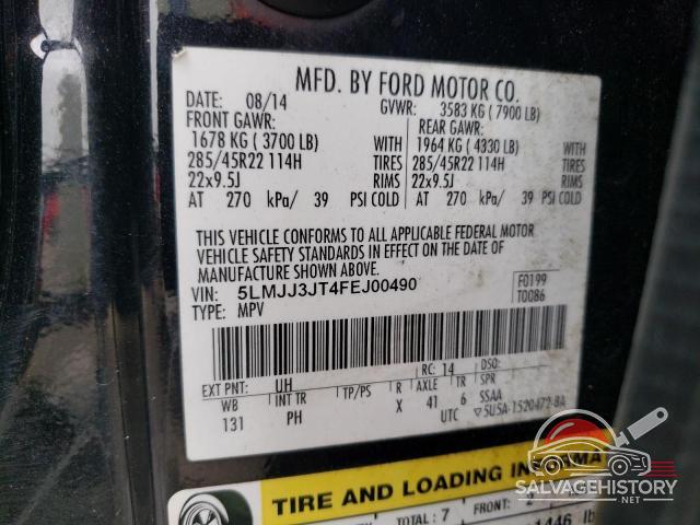 5LMJJ3JT4FEJ00490 2015 LINCOLN NAVIGATOR photo no. 14