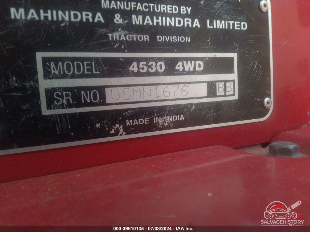 USMN1676 2011 MAHINDRA 4530 TRACTOR photo no. 9