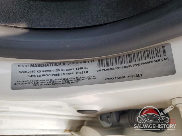 ZAM57XSA0H1240585 2017 MASERATI ALL MODELS photo no. 12