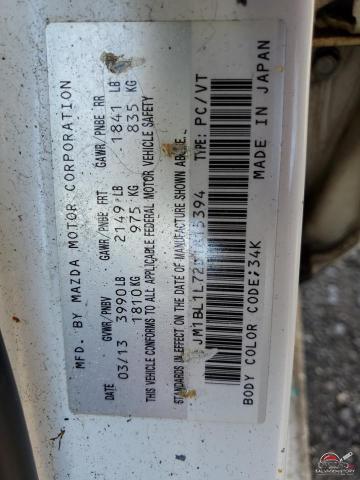 JM1BL1L72D1815394 2013 MAZDA 3 photo no. 12