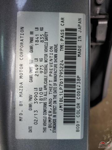 JM1BL1LP7D1795224 2013 MAZDA 3 photo no. 13
