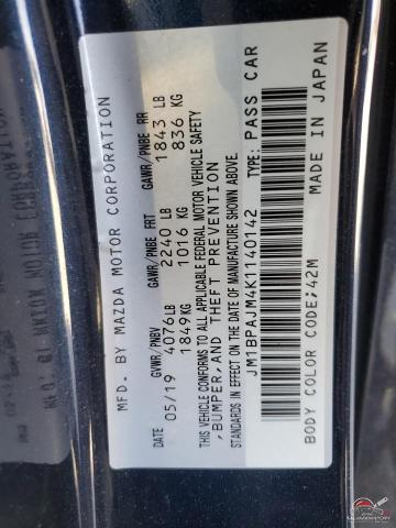 JM1BPAJM4K1140142 2019 MAZDA 3 photo no. 13