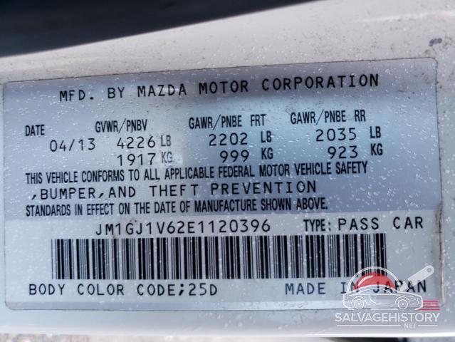 JM1GJ1V62E1120396 2014 MAZDA 6 photo no. 12