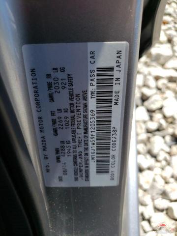 JM1GJ1W59F1205369 2015 MAZDA 6 photo no. 12