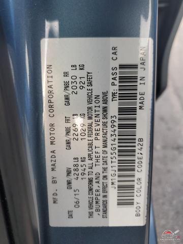 JM1GJ1T55G1434993 2016 MAZDA 6 photo no. 12
