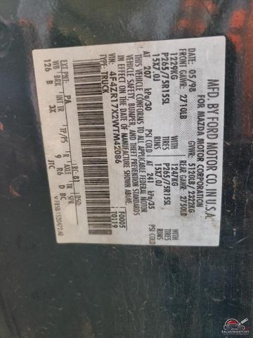 4F4ZR17X2WTM42086 1998 MAZDA B4000 photo no. 12