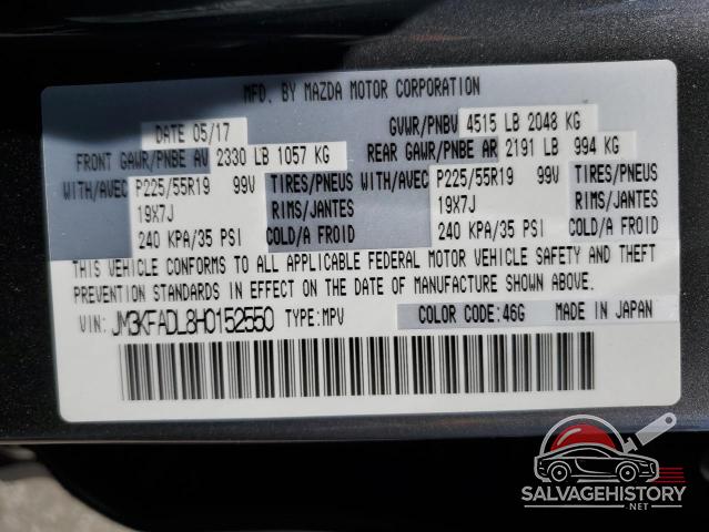 JM3KFADL8H0152550 2017 MAZDA CX-5 photo no. 12