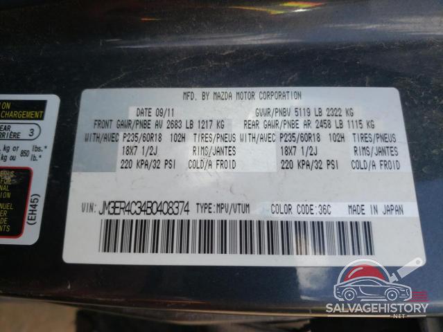 JM3ER4C34B0408374 2011 MAZDA CX-7 photo no. 13