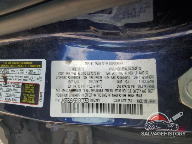 JM3TB2BA5B0307053 2011 MAZDA CX-9 photo no. 13