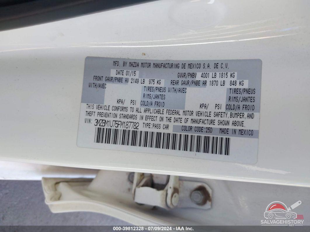 3MZBM1U75FM187782 2015 MAZDA MAZDA3 photo no. 9
