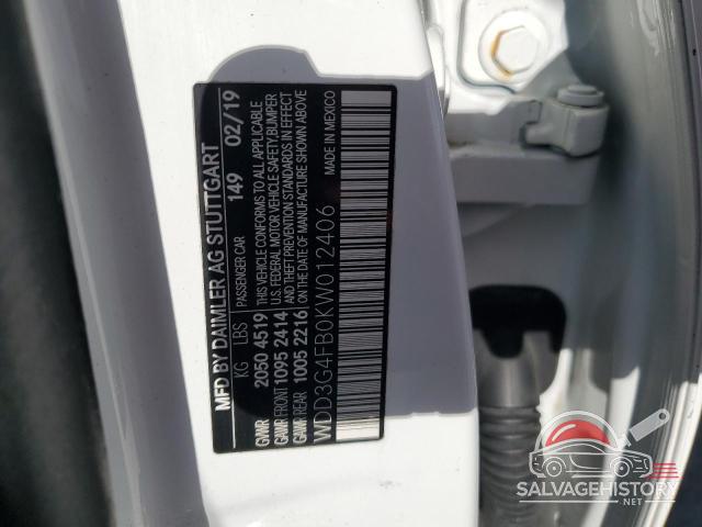 WDD3G4FB0KW012406 2019 MERCEDES-BENZ A-CLASS photo no. 12