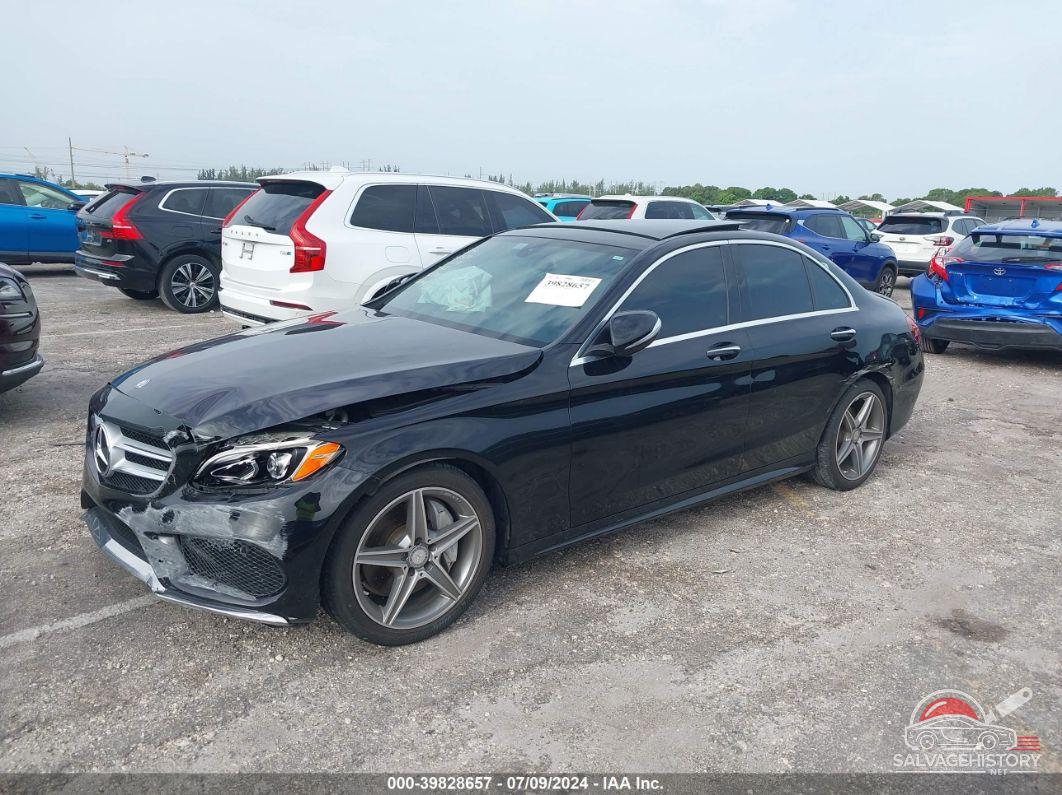 55SWF4JB8FU077143 2015 MERCEDES-BENZ C 300 photo no. 2