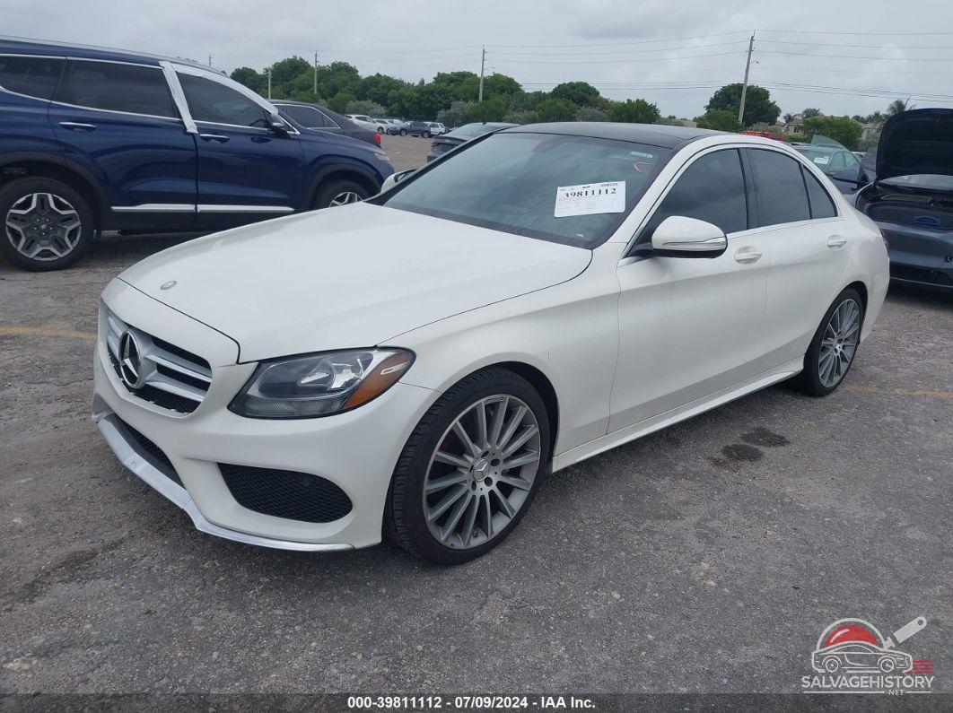 55SWF4JB9FU056933 2015 MERCEDES-BENZ C 300 photo no. 2