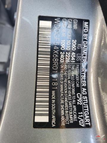 WDDGF54X68R015181 2008 MERCEDES-BENZ C-CLASS photo no. 12