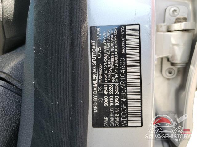 WDDGF5EB6AR104600 2010 MERCEDES-BENZ C-CLASS photo no. 13