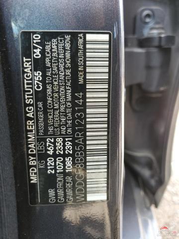 WDDGF8BB5AR123144 2010 MERCEDES-BENZ C-CLASS photo no. 12