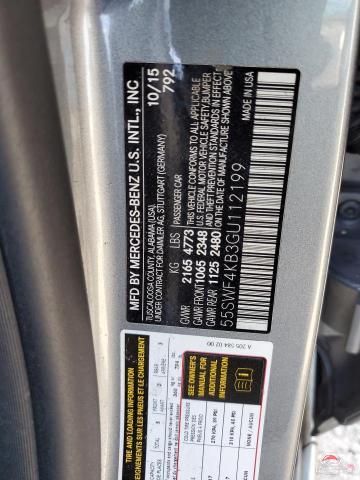 55SWF4KB3GU112199 2016 MERCEDES-BENZ C-CLASS photo no. 12