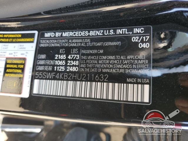 55SWF4KB2HU211632 2017 MERCEDES-BENZ C-CLASS photo no. 13