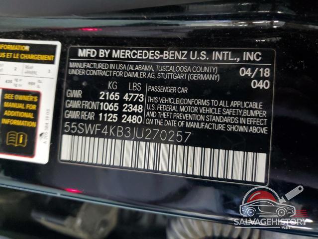 55SWF4KB3JU270257 2018 MERCEDES-BENZ C-CLASS photo no. 13