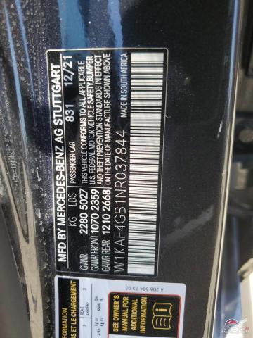 W1KAF4GB1NR037844 2022 MERCEDES-BENZ C-CLASS photo no. 12