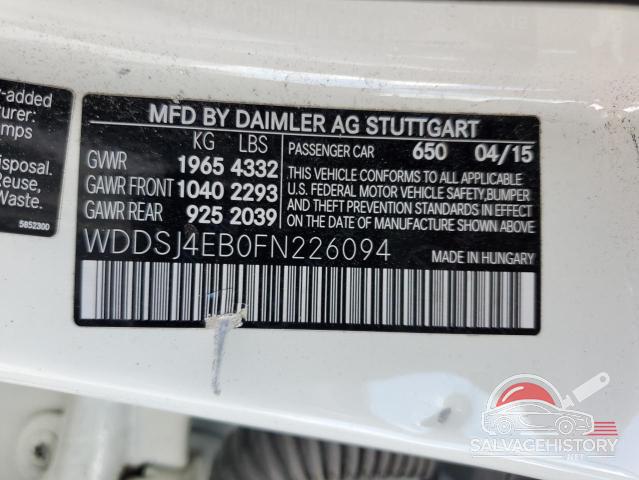 WDDSJ4EB0FN226094 2015 MERCEDES-BENZ CLA-CLASS photo no. 12