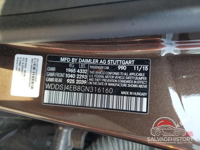 WDDSJ4EB8GN316160 2016 MERCEDES-BENZ CLA-CLASS photo no. 12