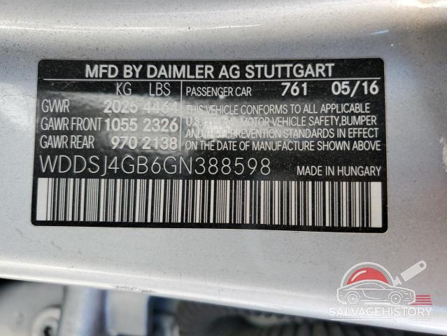 WDDSJ4GB6GN388598 2016 MERCEDES-BENZ CLA-CLASS photo no. 11