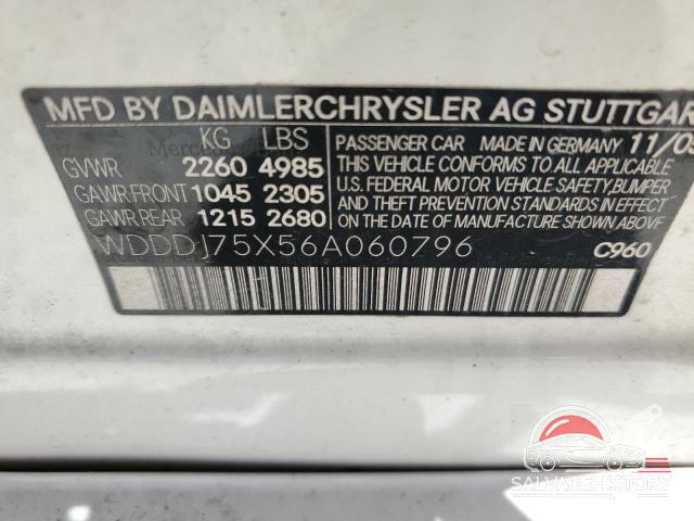 WDDDJ75X56A060796 2006 MERCEDES-BENZ CLC-CLASS photo no. 12
