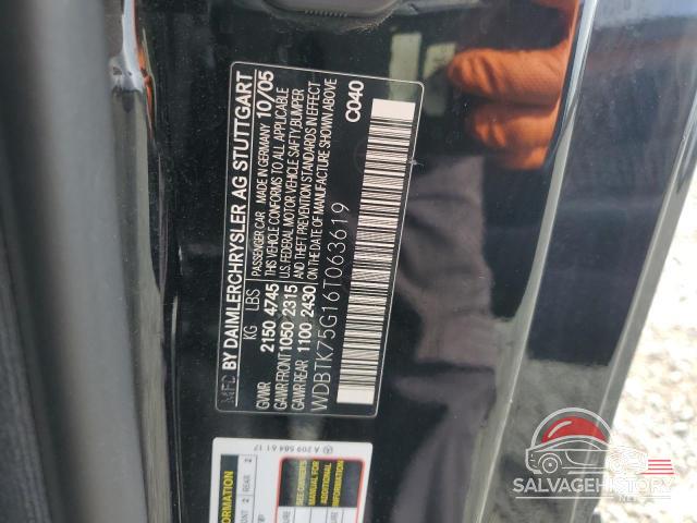 WDBTK75G16T063619 2006 MERCEDES-BENZ CLK-CLASS photo no. 12