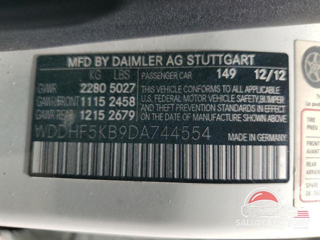 WDDHF5KB9DA744554 2013 MERCEDES-BENZ E-CLASS photo no. 12