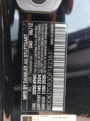 WDDKJ7DB3DF182361 2013 MERCEDES-BENZ E-CLASS photo no. 13