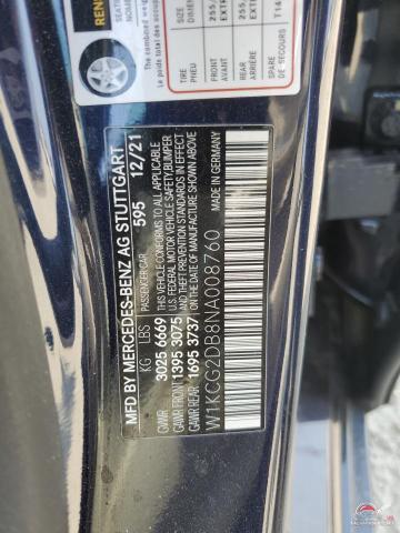 W1KCG2DB8NA008760 2022 MERCEDES-BENZ EQS SEDAN photo no. 12