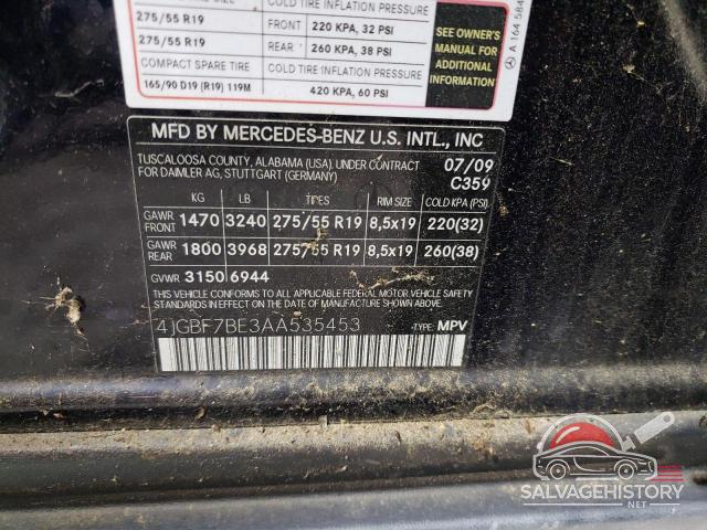 4JGBF7BE3AA535453 2010 MERCEDES-BENZ GL-CLASS photo no. 13
