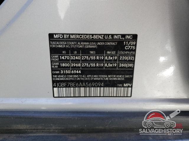 4JGBF7BE6AA569094 2010 MERCEDES-BENZ GL-CLASS photo no. 13