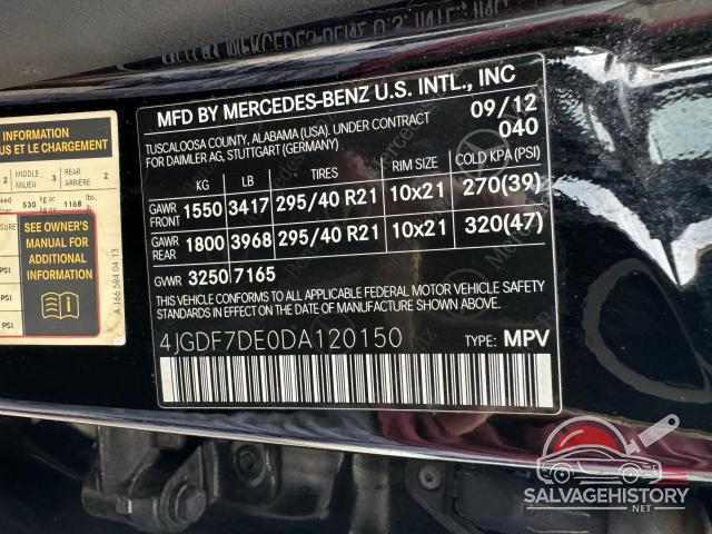 4JGDF7DE0DA120150 2013 MERCEDES-BENZ GL-CLASS photo no. 13