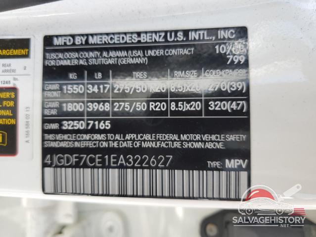 4JGDF7CE1EA322627 2014 MERCEDES-BENZ GL-CLASS photo no. 13