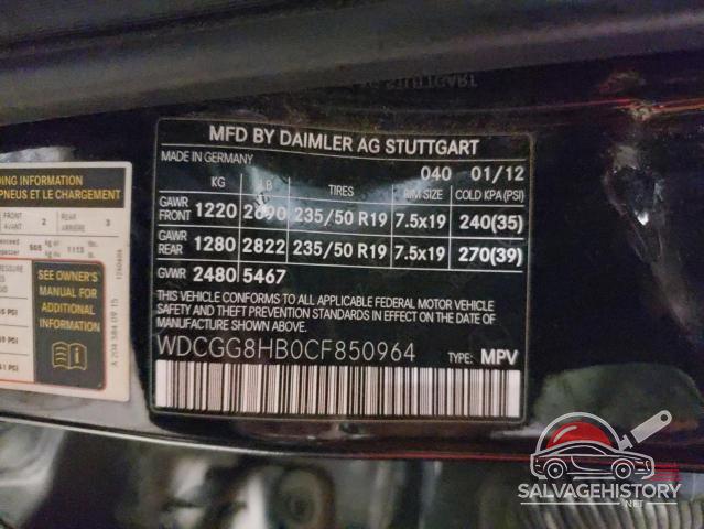WDCGG8HB0CF850964 2012 MERCEDES-BENZ GLK-CLASS photo no. 12