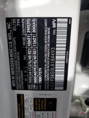 4JGFF5KE0LA184493 2020 MERCEDES-BENZ GLS-CLASS photo no. 14