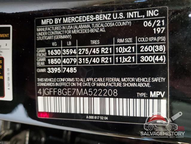 4JGFF8GE7MA522208 2021 MERCEDES-BENZ GLS-CLASS photo no. 13