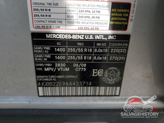 4JGBB22E98A433714 2008 MERCEDES-BENZ M-CLASS photo no. 13