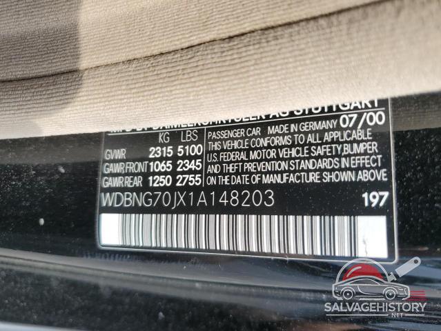 WDBNG70JX1A148203 2001 MERCEDES-BENZ S-CLASS photo no. 13