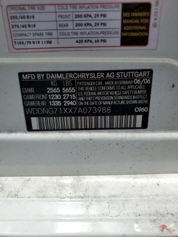 WDDNG71XX7A073988 2007 MERCEDES-BENZ S-CLASS photo no. 12