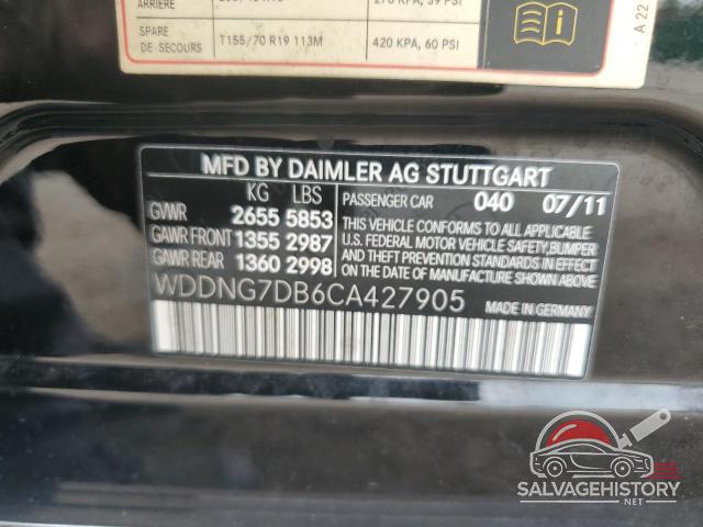 WDDNG7DB6CA427905 2012 MERCEDES-BENZ S-CLASS photo no. 12