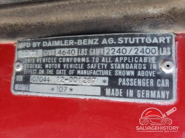 10704412001287 1972 MERCEDES-BENZ SL-CLASS photo no. 12