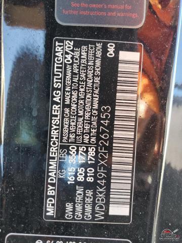 WDBKK49FX2F267453 2002 MERCEDES-BENZ SLK-CLASS photo no. 12