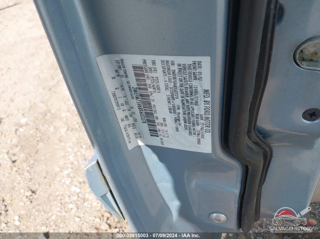 2MEFM75V68X603378 2008 MERCURY GRAND MARQUIS photo no. 9